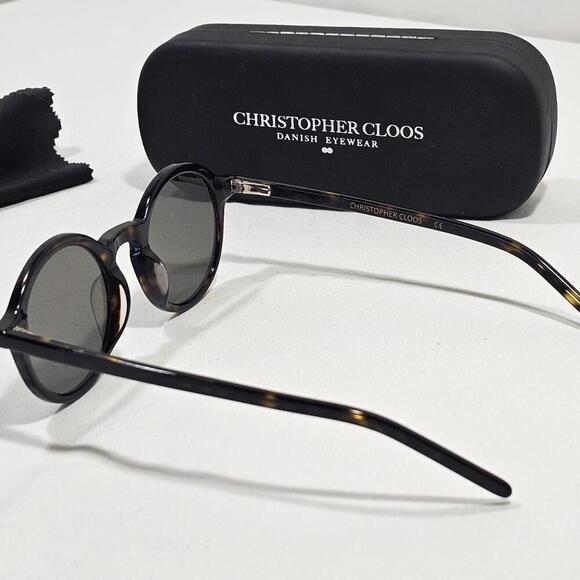 Christopher Cloos Pampelonne Brown Tourtise Shell Round Unisex Sunglasses 48-21 main image 7